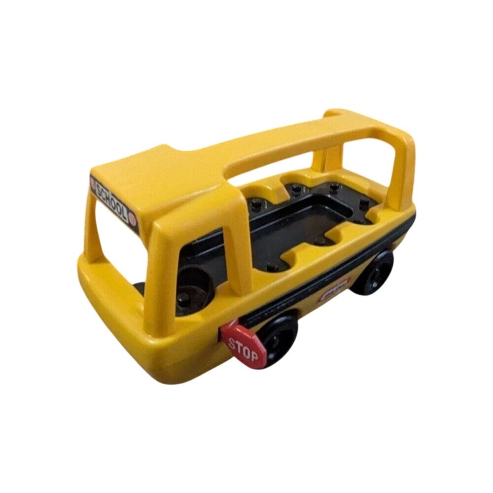 Little Tikes Yellow School‎ Bus Vintage Toy with Stop Sign 12 Inch 1980s 1990s